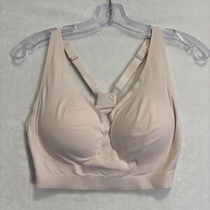 Soma Enbliss Racerback Bralette Bra Large V-Neck Pull On Stretchy Padded Pink